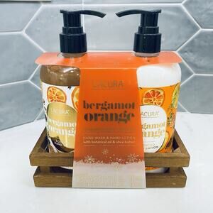 Lacura Botanicals Oil Scented Hand Soap & Lotion Gift Set Orange Bergamot Fall